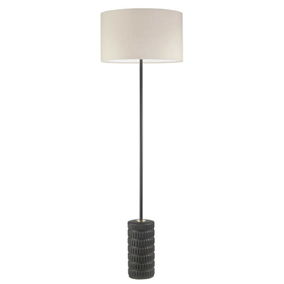 Dainolite Felicity 1 Light Floor Lamp Matte Black Beige Shade|Lampe à pied Felicity de Dainolite avec abat-jour beige, fini noir mat et 1 ampoule