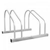 HOMCOM Porte-velos reglable 2 velos, support de sol en acier, argente