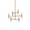 Petit lustre Ava de Dainolite avec fini bronze rétro et 12 ampoules