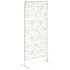 Outsunny Ecran de confidentialite en metal pour exterieur, separateur Blanc