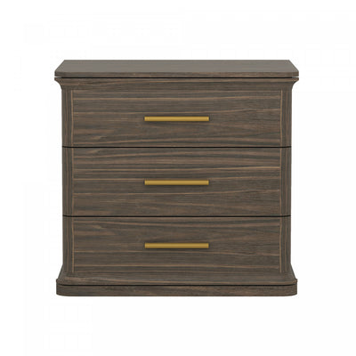 Clifford Traditional Nightstand in Walnut (3-Drawer) | Table de nuit traditionnelle Clifford en noyer (3 tiroirs)