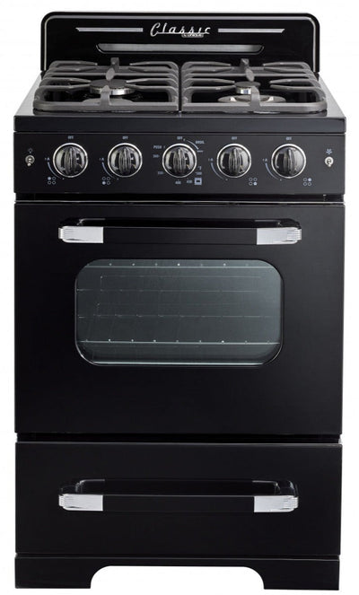 Classic Retro by Unique 24" Convection Gas Range - UGP-24CR B