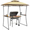 Outsunny Tonnelle De Barbecue A Deux Niveaux 8' X 5', Beige