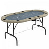 Table de poker pliable Soozier 178 cm, pour 8 joueurs, design Blackjack, Bleu