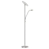 Lampe à pied Mother and Son de Dainolite avec fini nickel satiné et ampoule à DEL