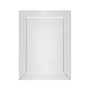 Clamp Miroir Rectangulaire Tout Verre à Double Biseau de 30 Pouces en Chrome