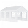 Tente De Fete Tube En Acier Galvanise 600x400x280cm Tente Reception Mariage Chapiteau Blanc 05