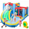 Qaba Chateau Gonflable Pour Enfants Avec Souffleur, 12.6' X 9.5' X 5.9'