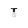 Plafonnier affleuré moyen Roswell de Dainolite avec fini noir mat et 1 ampoule