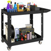 Homcom Chariot A Outils Roulant A 2 Niveaux, Capacite De 500 Lb, Noir