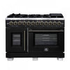Cuisiniere a double combustible Capriasca 48 po, noire, 6.58 pi³ – FFSGS6387-48BLK