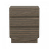 Table de nuit contemporaine Ardea 20\" en noyer (3 tiroirs)