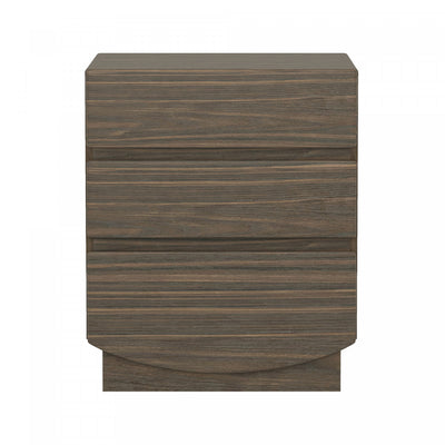 Ardea Contemporary 20" Nightstand in Walnut (3-Drawer) | Table de nuit contemporaine Ardea 20" en noyer (3 tiroirs)