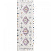 Carpette à poil long Lola à motif de diamants - 2 pi 7 po x 8 pi