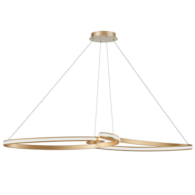 Dainolite Nola LED Horizontal Pendant 76w Aged Brass White Silicone Diffuser Lamp|Luminaire suspendu horizontal Nola de Dainolite en silicone blanc qui diffuse la lumière, avec fini laiton vieilli et ampoule à DEL de 76 W