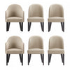 Ensemble de 6 chaises de salle a manger Hillman Modern en sable