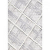 Carpette à poil long Lola crème à motif de treillis et de lignes - 6 pi 7 po x 9 pi 6 po