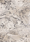 Tapis Sophie a motif d'eclaboussures de peinture grises, beiges, noires et blanches, 5'3\" x 7'7\"