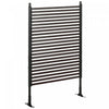 Outsunny Cloture de jardin en metal 5pi avec pieds Marron