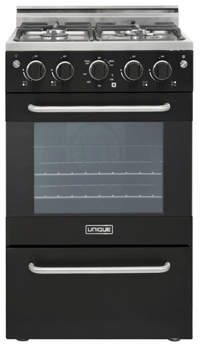 Prestige by Unique 20″ Convection Gas Range - UGP-20V PC1 B