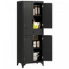 HOMCOM Armoire de rangement de cuisine 67\" avec portes et etageres, noir