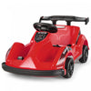Costway 6v Batterie Alimentee Go Kart Enfants Rouler Sur 4 Roues Racer Rc W / Pare-chocs & Musique Rouge