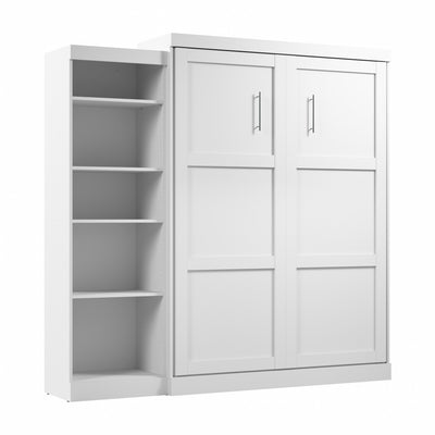 Bestar Pur Queen Murphy Shelving Unit 90-Inch Wall Bed - White|Grand lit escamotable mural Pur de Bestar de 90 po avec tablettes - blanc