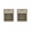 Table de nuit moderne Evelyn 20\" en naturel (1 tiroir) - Lot de 2