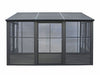 Florence - Solarium Mural 8x12 Toit Metal En Noir
