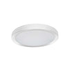 Plafonnier affleuré Flynn de Dainolite qui diffuse la lumière, avec fini blanc mat et blanc, et ampoule de 24 W