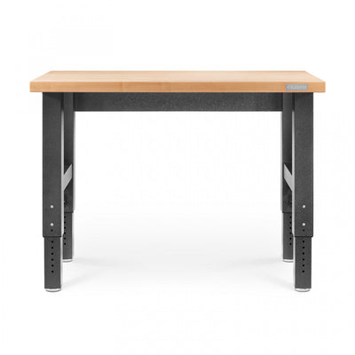 Gladiator 4' Adjustable Height Hardwood Workbench - Hammered Granite|Établi de 4 pi à hauteur réglable en bois franc de Gladiator - granite martelé