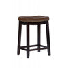 Tabouret Claridge de hauteur comptoir en similicuir et sans dossier - cognac