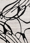 Tapis Emmett gris et noir avec motif tourbillon, 7'10\" x 10'6\"