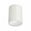 Plafonnier affleuré Echo de Dainolite en acrylique givré qui diffuse la lumière, avec fini blanc mat et ampoule de 12 W