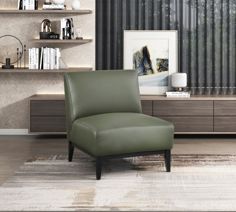 Fauteuil D'appoint Murdock En Cuir Vert