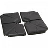 Outsunny Support de base de parasol 4 pieces avec verrouillage en U, noir