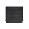Table de nuit moderne Horizon 56 cm en gris charbon (2 tiroirs)