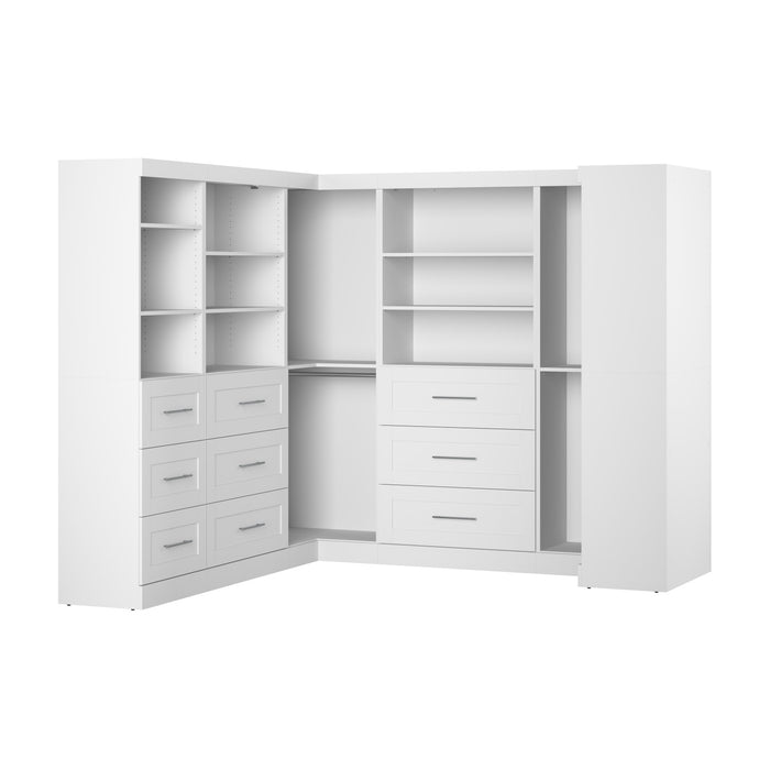 Système d’organisateur de pièce-penderie Pur de Bestar de 161 po (L) - blanc