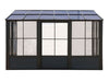 Florence - Solarium Mural 10x12 Toit En Polycarbonate Noir