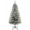 Homcom Arbre De Noel Artificiel Floque Avec Pointes De Branches Realistes