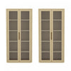Armoire bibliotheque moderne Rivington 38\" en chene naturel - Lot de 2
