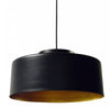 Luminaire suspendu Kup de Dainolite en métal, avec fini noir et doré et 1 ampoule