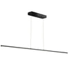 Luminaire suspendu horizontal Array de Dainolite de 72 po en acrylique blanc qui diffuse la lumière, avec fini noir mat et ampoule à DEL de 56 W