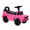 Aosom Voiture Pied Au Sol Pour Bebe Bambin, Poignee De Poussee Glissant Poussette Avec Klaxon, Rangement Sous Siege, Grand Volant, Systeme Anti-renversement, Rose