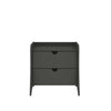 Table de nuit Coney style milieu du siecle 20\" en gris charbon (2 tiroirs)