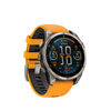 Titanium With Spark Orange/graphite Silicone Band