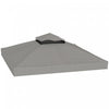 Outsunny Couverture De Remplacement Pour Gazebo A Deux Etages, Upf30+, Gris