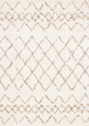 Tapis Taylor creme en treillis marron, 6'7\" x 9'6\"