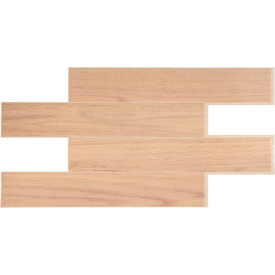 Smart Tiles Peel and Stick 2-Sheet 23 x 12 Backsplash - Norway Oak|Dosseret Smart Tiles peler et coller 23 x 12, 2 feuilles - Norway Oak