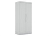 Armoire penderie contemporaine moderne Mulberry 2 pieces en blanc